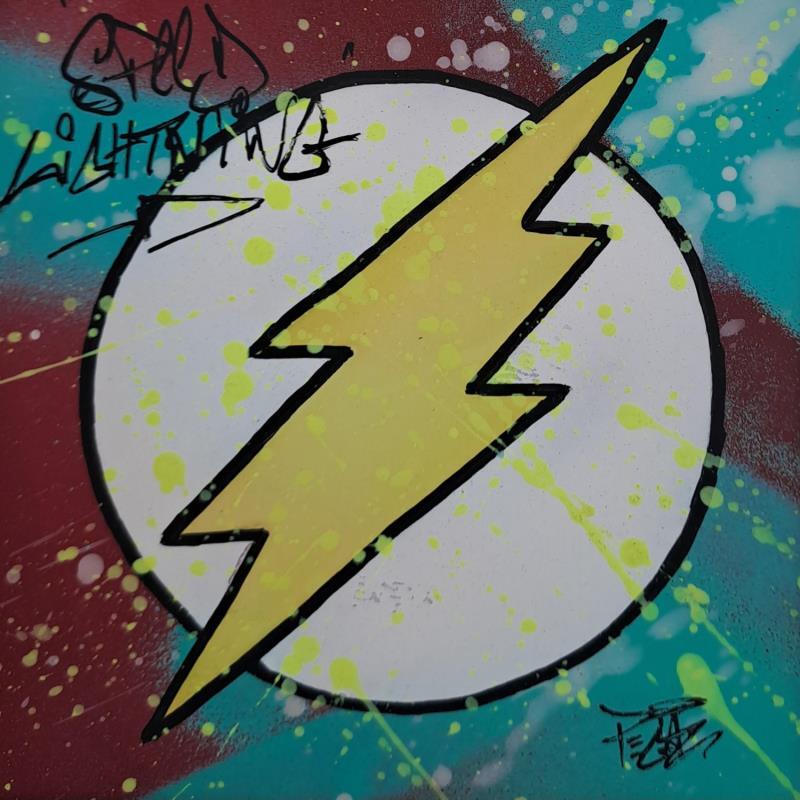 Painting Speed Lightning by Pegaz art | Painting Pop-art Acrylic