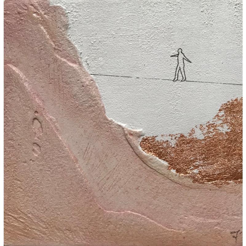 Gemälde MISSION IMPOSSIBLE von Roma Gaia | Gemälde Naive Kunst Minimalistisch Acryl Sand