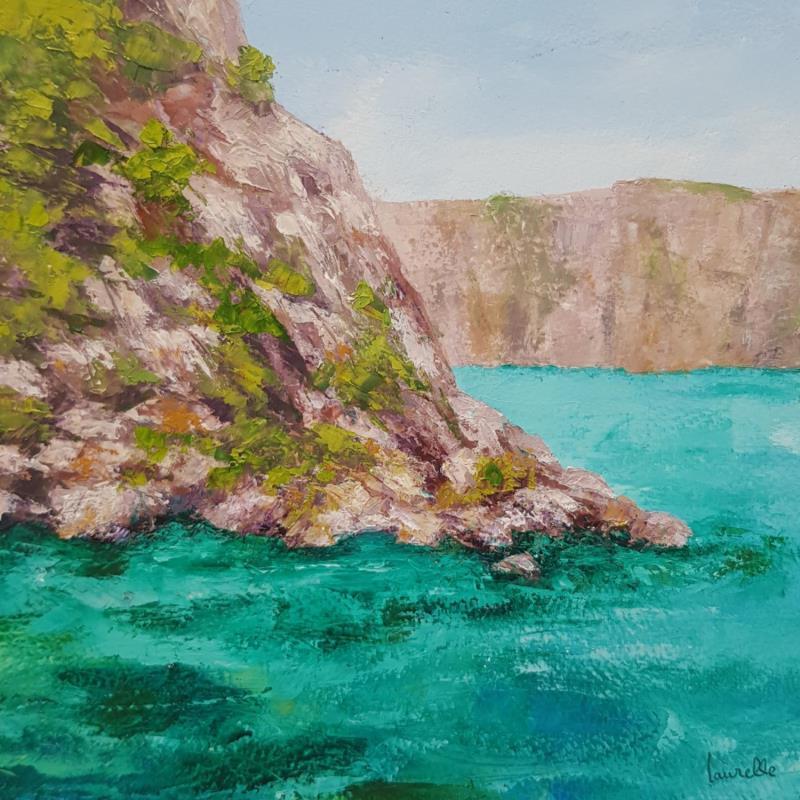 Gemälde Les rochers von Bessé Laurelle | Gemälde Figurativ Landschaften Marine Öl