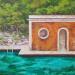 Painting Baignade tranquille by Bessé Laurelle | Painting Figurative Landscapes Marine Life style Oil