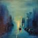 Painting Brumeuse clarté by Rochette Patrice | Painting Figurative Urban Oil