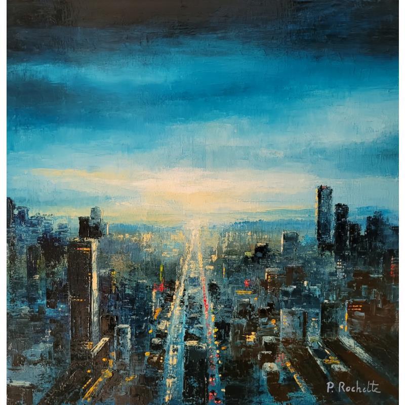 Gemälde Entre ciel et terre  von Rochette Patrice | Gemälde Figurativ Urban Öl