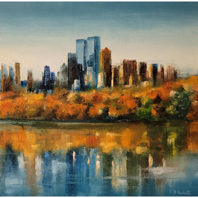 Painting Reflets d'automne  by Rochette Patrice | Painting Figurative Urban Oil