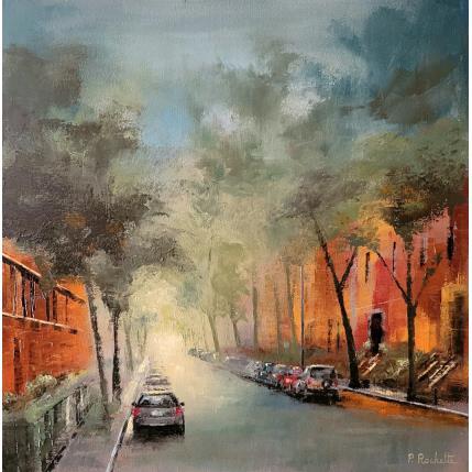 Painting Entre les arbres  by Rochette Patrice | Painting Figurative Oil Urban