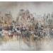 Gemälde Relief von Levesque Emmanuelle | Gemälde Abstrakt Landschaften Urban Architektur Öl