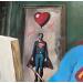 Peinture Big Superman par Le Yack | Tableau Pop-art Icones Pop Graffiti