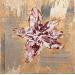 Peinture Rosace Florale par Rocco Sophie | Tableau Art Singulier Nature Acrylique Collage Sable