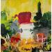 Peinture Mas jaune et gris lamier par Bastide d´Izard Armelle | Tableau Abstrait