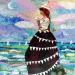 Gemälde Quand la mer nous rend légers .... von Picini Victoria | Gemälde Figurativ Landschaften Alltagsszenen Acryl Collage