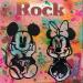 Gemälde Mickey et minnie von Kikayou | Gemälde Pop-Art Pop-Ikonen Graffiti Acryl Collage