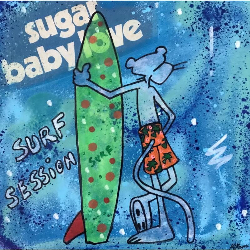 Painting Sugar baby love by Kikayou | Painting Pop-art Pop icons Graffiti Acrylic Gluing