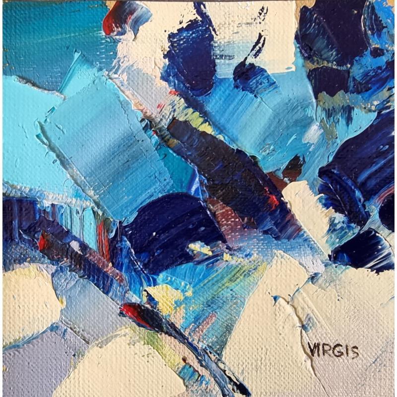 Painting Listening to the wind by Virgis | Painting Abstract Oil Minimalist