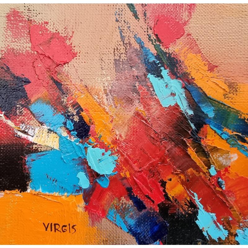 Peinture Thrill par Virgis | Tableau Abstrait Huile Minimaliste
