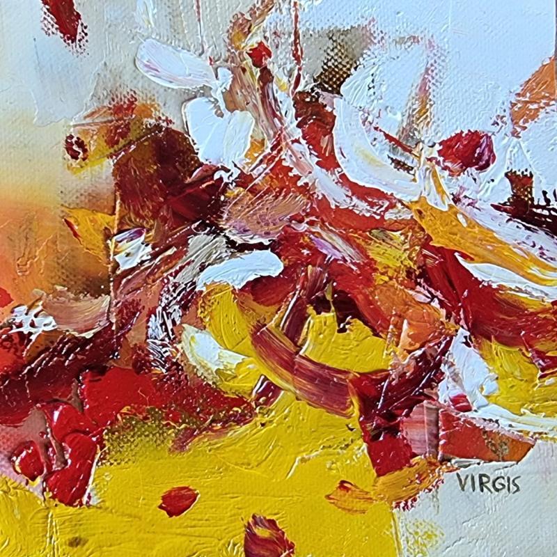 Peinture Remembering summer par Virgis | Tableau Abstrait Huile Minimaliste