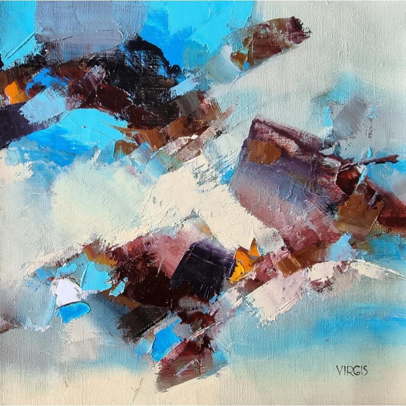 Painting On the right track by Virgis | Painting Abstract Minimalist Oil