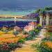 Painting Vacances sur la Riviera by Corbière Liisa | Painting Figurative Landscapes Oil