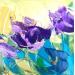 Painting SKYLINE PURPULE 100923 by Laura Rose | Painting Figurative Still-life Oil