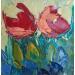Painting SKYLINE RED 100923 by Laura Rose | Painting Figurative Still-life Oil