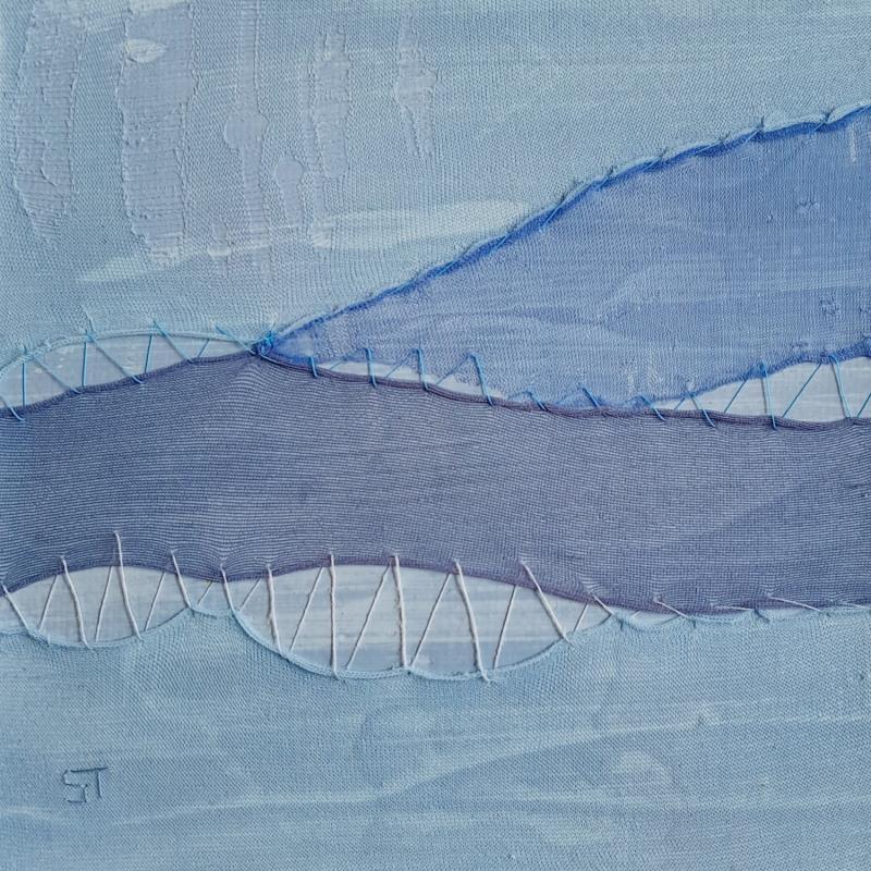 Painting Rivage #2 by Settimia Taroux | Painting Abstract Minimalist Acrylic Textile
