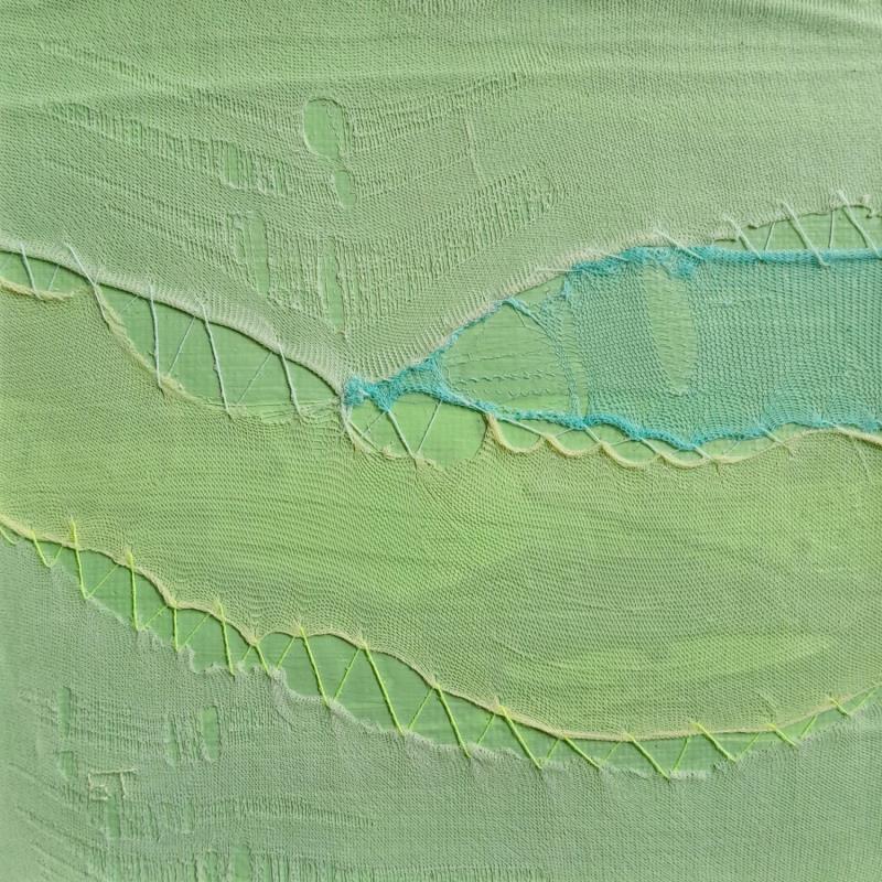 Painting Frondaison #1 by Settimia Taroux | Painting Abstract Acrylic Textile