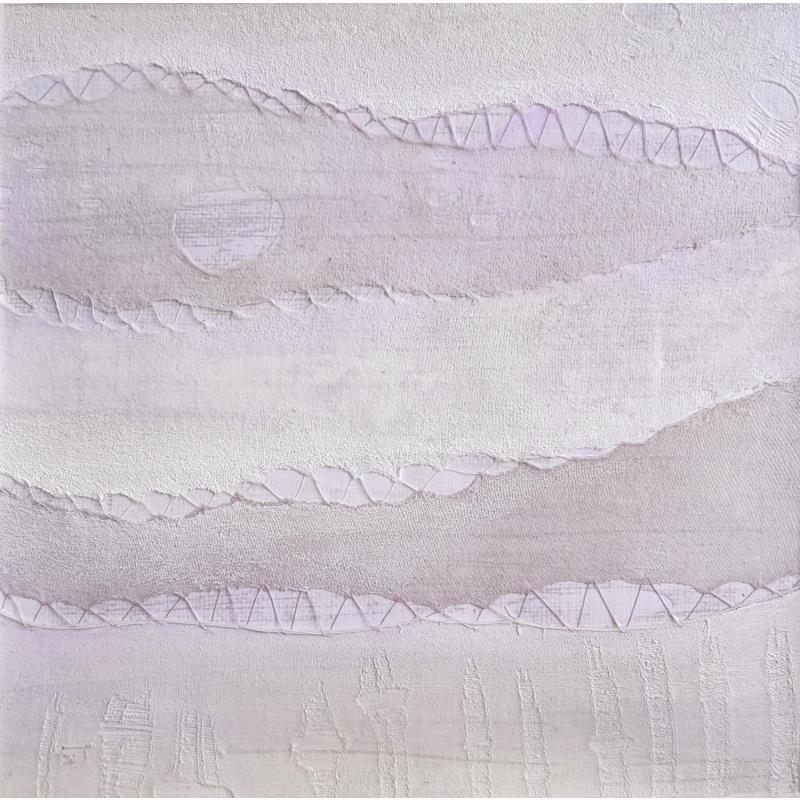 Gemälde Ether #5 von Settimia Taroux | Gemälde Abstrakt Minimalistisch Acryl Textil