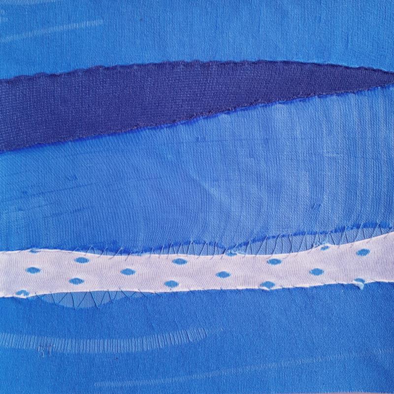 Painting Marine # 3 by Settimia Taroux | Painting Abstract Landscapes Minimalist Acrylic Textile