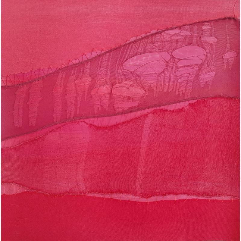 Painting Crépuscule  # 6 by Settimia Taroux | Painting Abstract Landscapes Acrylic Textile