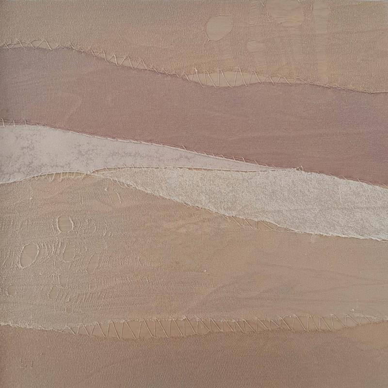 Painting Contrée # 5 by Settimia Taroux | Painting Abstract Landscapes Acrylic Textile