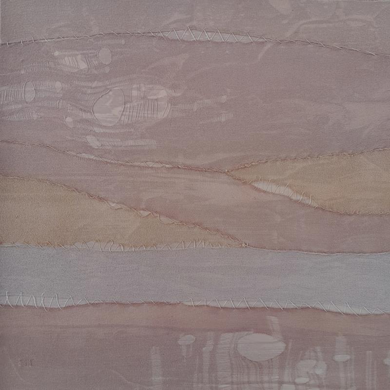 Gemälde Contrée # 6 von Settimia Taroux | Gemälde Abstrakt Landschaften Acryl Textil
