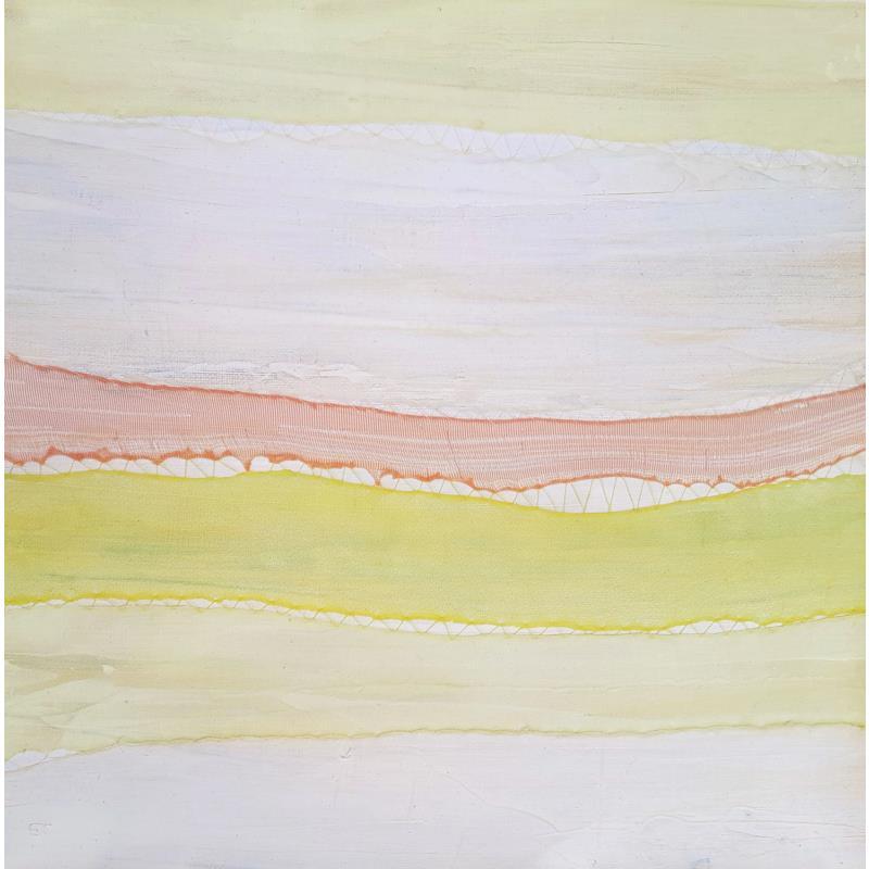 Gemälde Aube # 1 von Settimia Taroux | Gemälde Abstrakt Landschaften Acryl Textil