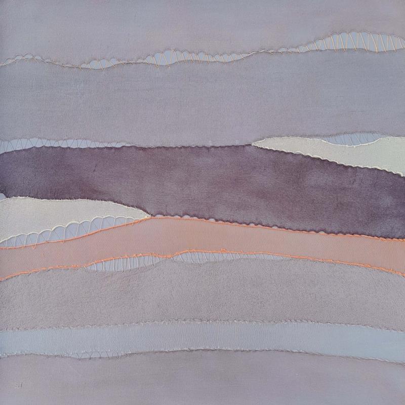 Gemälde Aube # 2 von Settimia Taroux | Gemälde Abstrakt Landschaften Acryl Textil