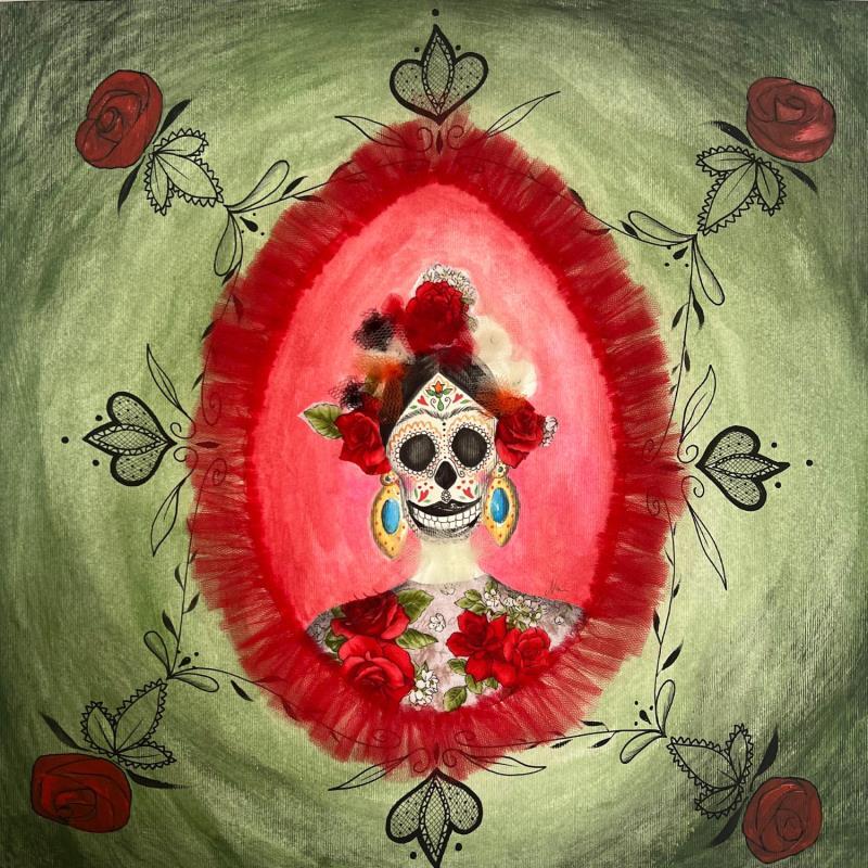 Painting Frida siempre 2 by Nai | Painting Surrealism Acrylic Gluing
