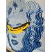 Gemälde Marilyn anonyme Bleu  von Wawapod | Gemälde Pop-Art Pop-Ikonen Acryl Posca