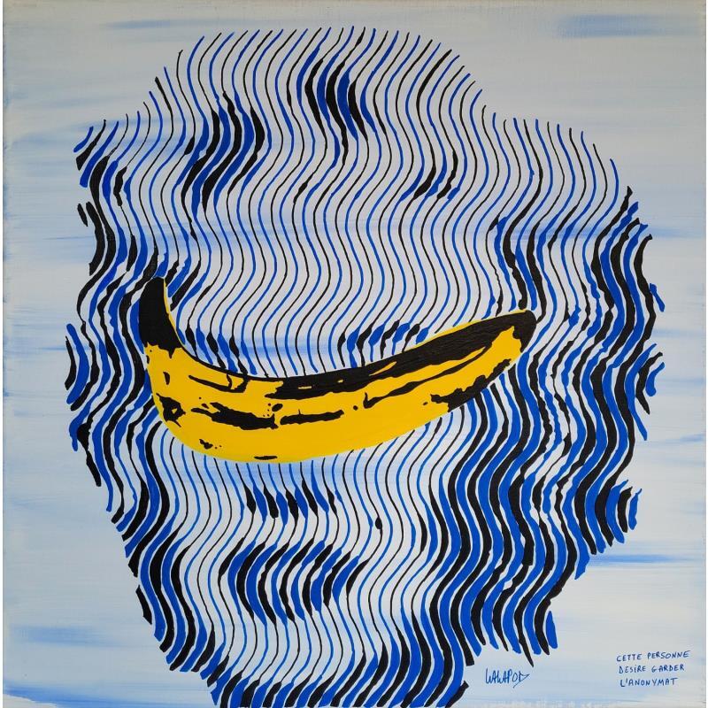 Gemälde Marilyn anonyme Bleu  von Wawapod | Gemälde Pop-Art Pop-Ikonen Acryl Posca