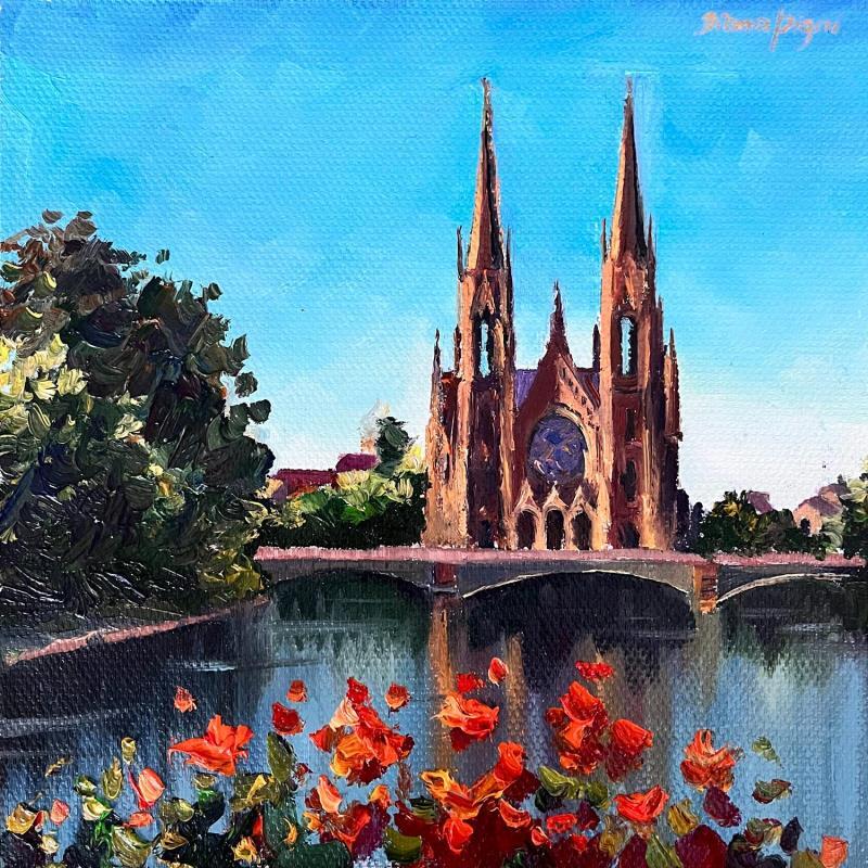 Painting Strasbourg Beauty by Pigni Diana | Painting Figurative Oil Architecture, Landscapes, Pop icons, Urban