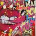 Peinture Un tendre baiser par Drioton David | Tableau Pop-art Icones Pop Acrylique Collage