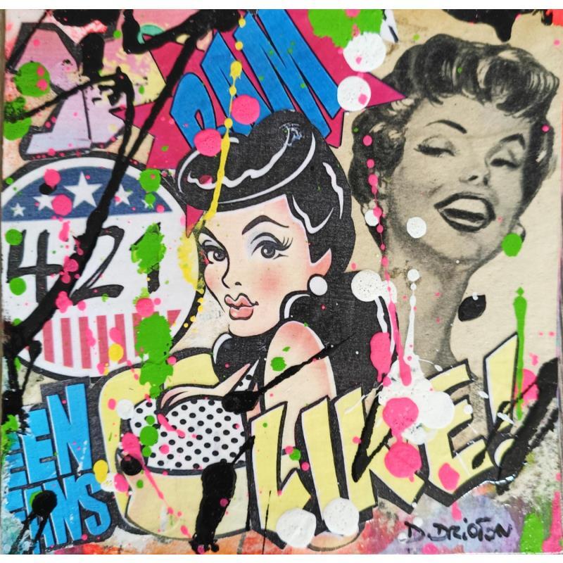Painting PIN UP SB by Drioton David | Painting Pop-art Pop icons Acrylic Gluing