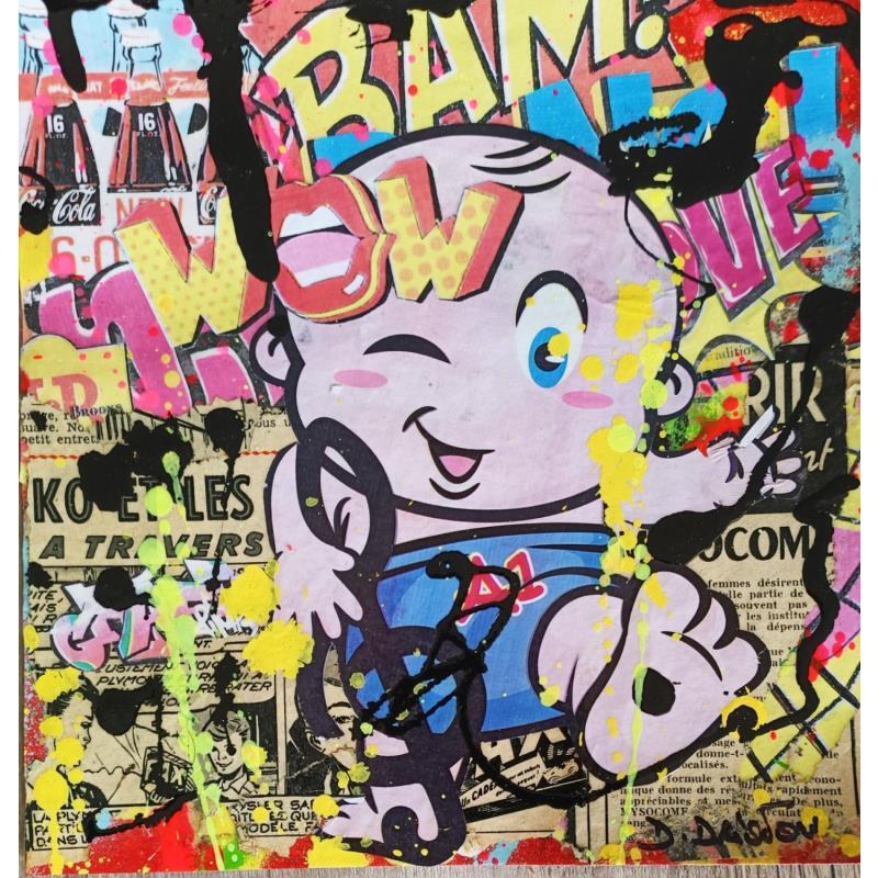 Gemälde MY BABY MUSIC von Drioton David | Gemälde Pop-Art Pop-Ikonen Acryl Collage