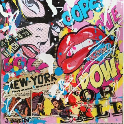 Peinture ROUGE CARMIN par Drioton David | Tableau Pop-art Acrylique, Collage Icones Pop