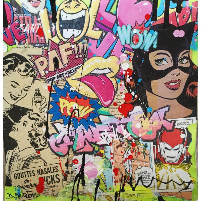 Painting INSPIRATION LIBRE 1 by Drioton David | Painting Pop-art Acrylic, Gluing Pop icons