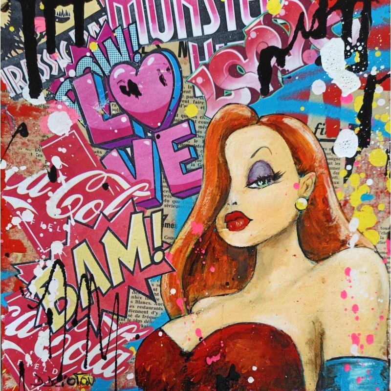 Painting MEGA SEXY 1 by Drioton David | Painting Pop-art Acrylic, Gluing Pop icons
