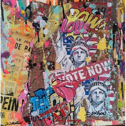 Peinture NEW  YORK N° 2 par Drioton David | Tableau Pop-art Acrylique, Collage Icones Pop