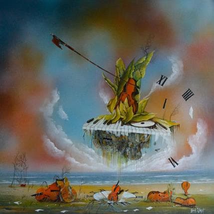 Peinture Paysage musical par Valot Lionel | Tableau Surréaliste Acrylique scènes de vie