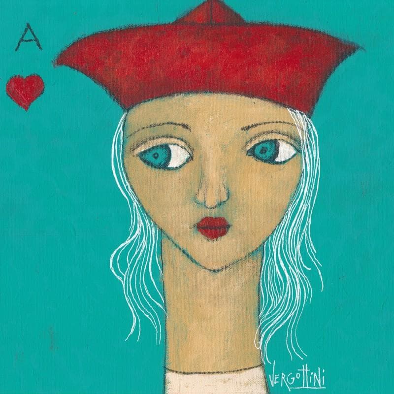 Gemälde Mujer,viaje y amor von Vergottini Paola | Gemälde Naive Kunst Alltagsszenen Acryl