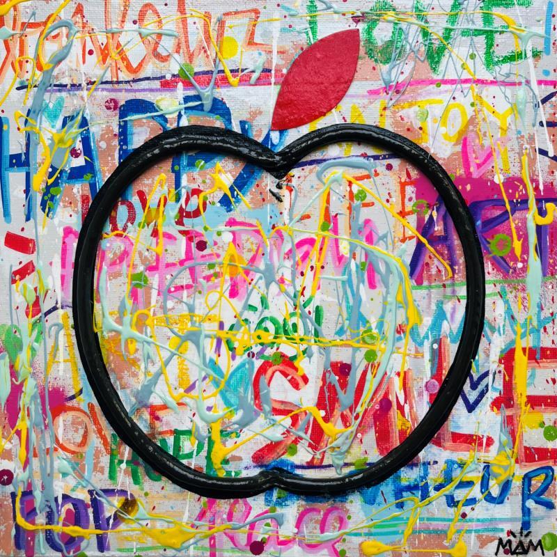 Peinture POMME D'AMOUR par Mam | Tableau Pop-art Société Icones Pop Natures mortes Acrylique