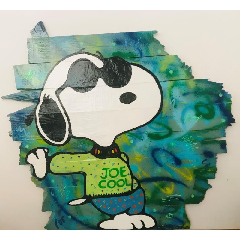 Painting Snoopy cool by Kikayou | Painting Pop-art Acrylic, Gluing, Graffiti Pop icons