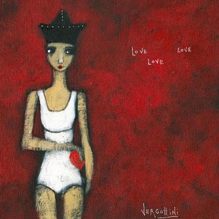 Painting Love by Vergottini Paola | Painting Illustrative Mixed Life style