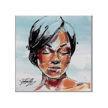 Painting Nafissa by Istraille | Painting Figurative Acrylic Portrait