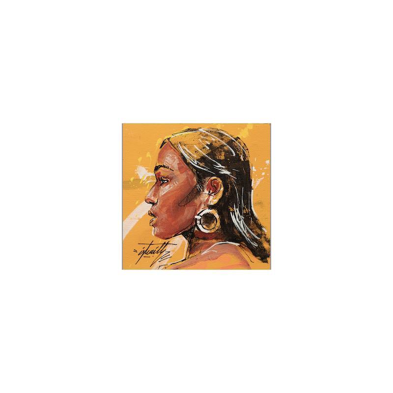 Painting Leila by Istraille | Painting Figurative Portrait Acrylic