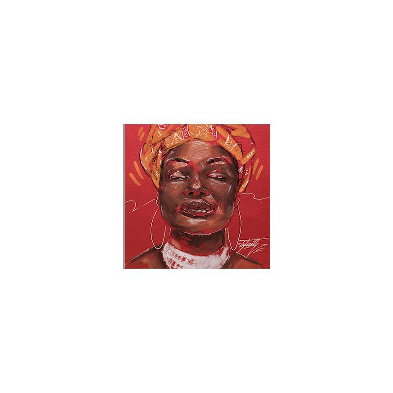 Painting Nubia by Istraille | Painting Figurative Portrait Acrylic